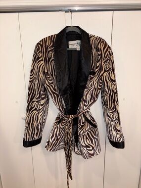 Unisex Aardvark Odd Ark Zebra Vintage 80’s Blazer Made in USA - size XXL